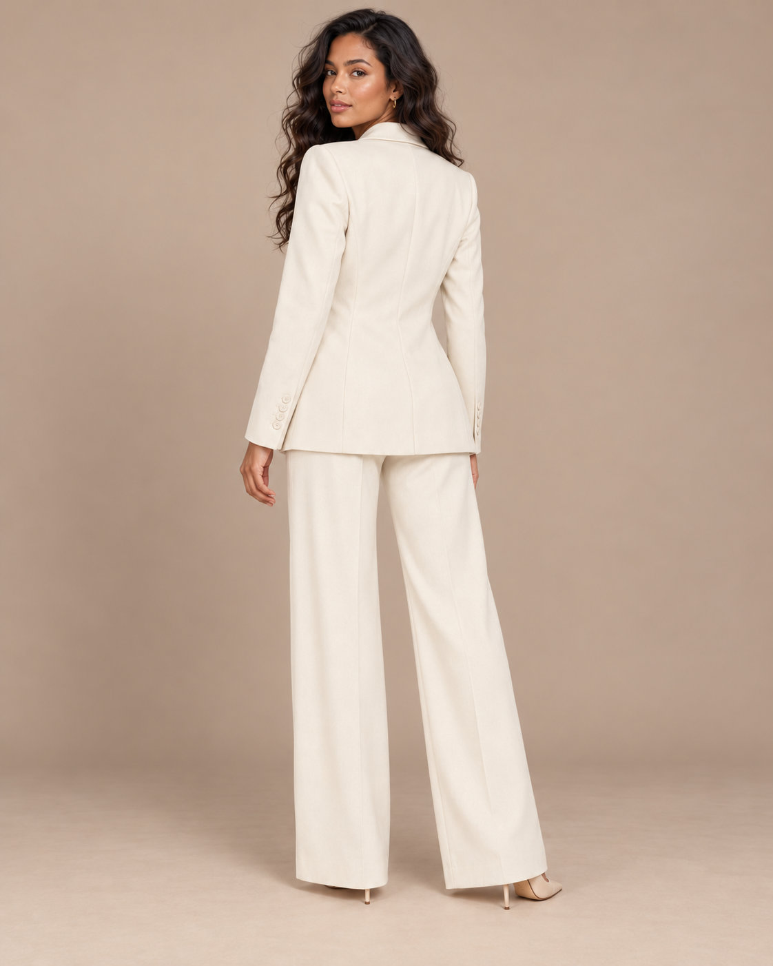 ENSEMBLE BLAZER PANTALON FLUIDE