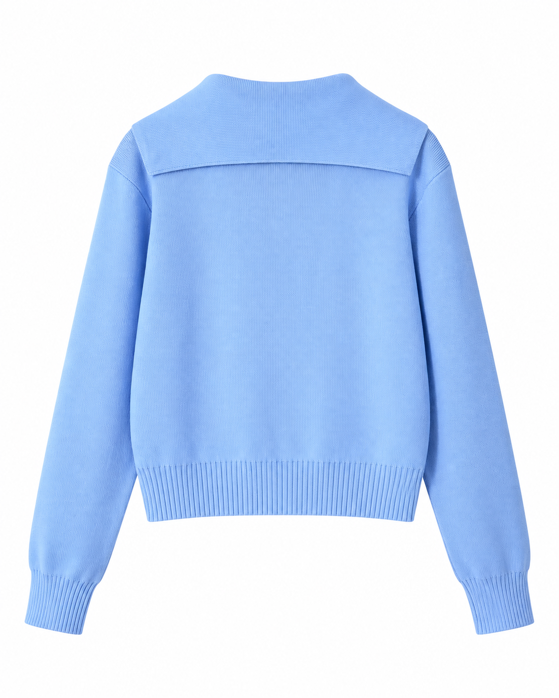 CARDIGAN ZIPPÉ BLEU AVEC COL