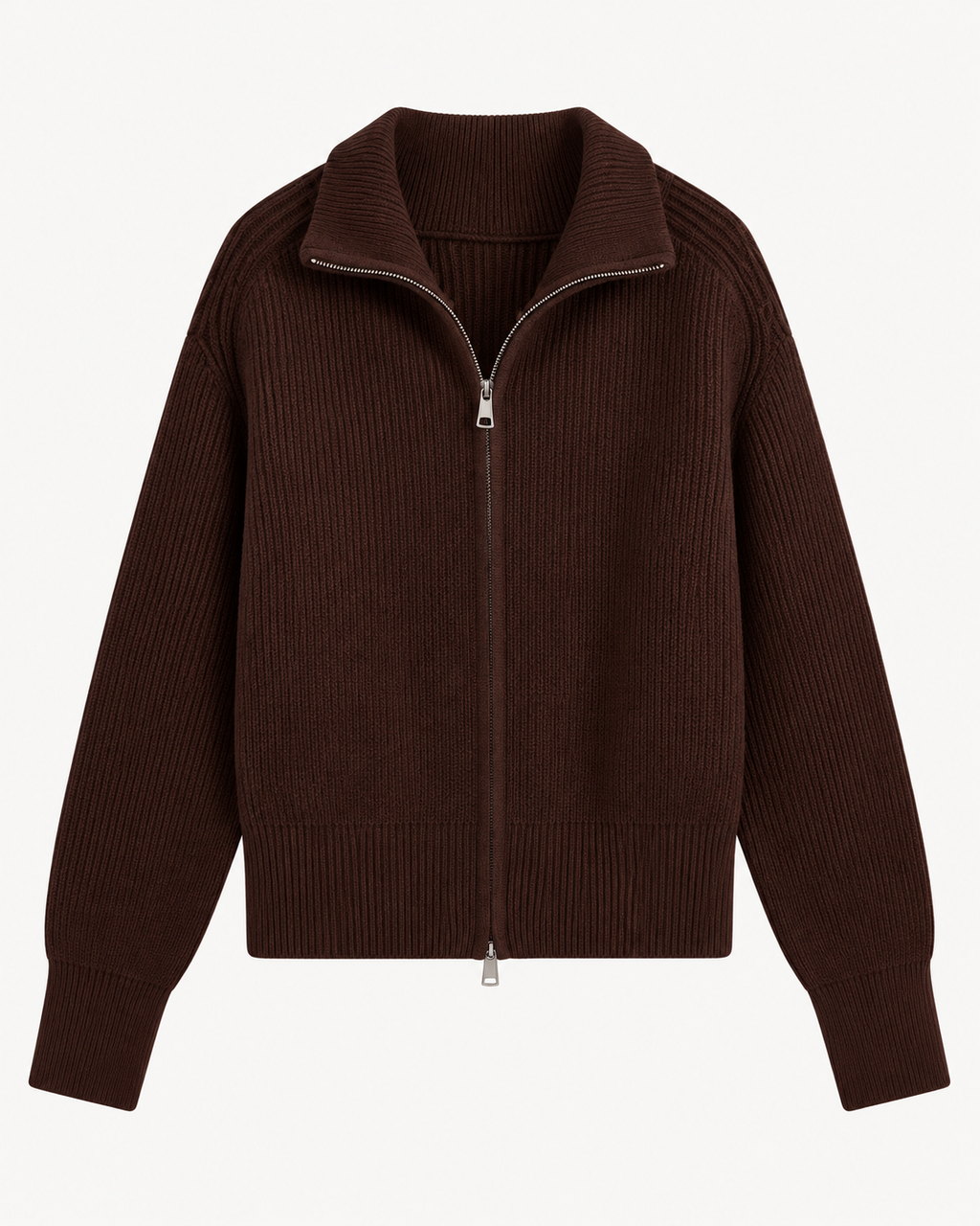 ENSEMBLE VESTE ZIPPÉE PANTALON CORDON EN MAILLE
