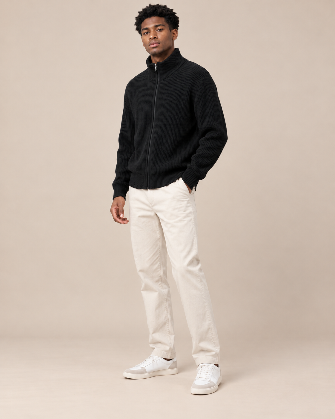 GILET ZIPPÉ EN MAILLE