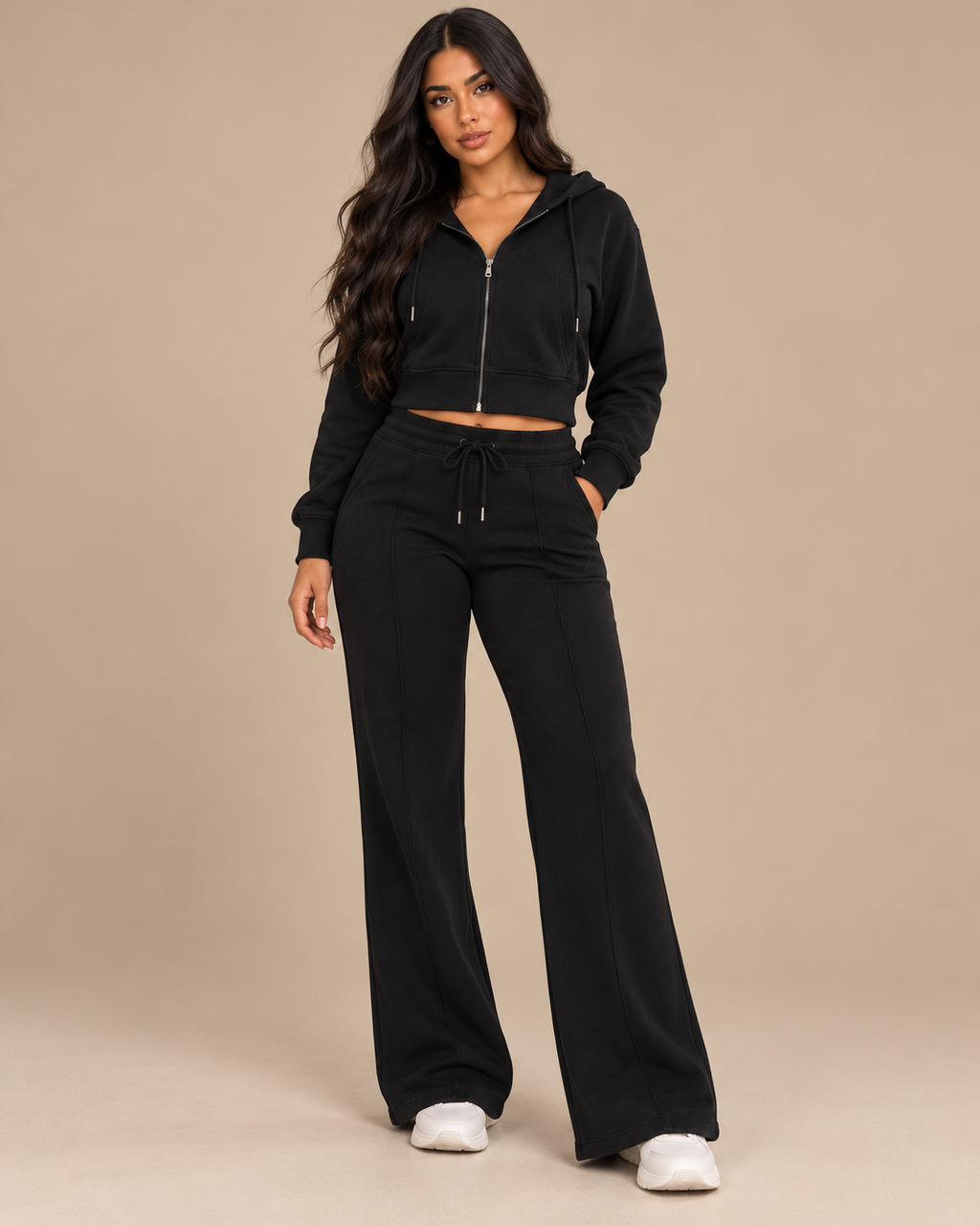 ENSEMBLE SWEAT ZIPPÉ À CAPUCHE JOGGING