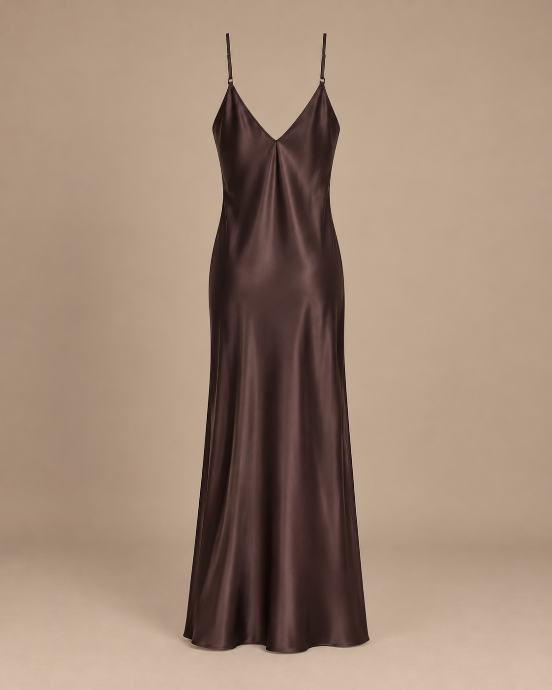 ROBE LONGUE SATINÉE À BRETELLES