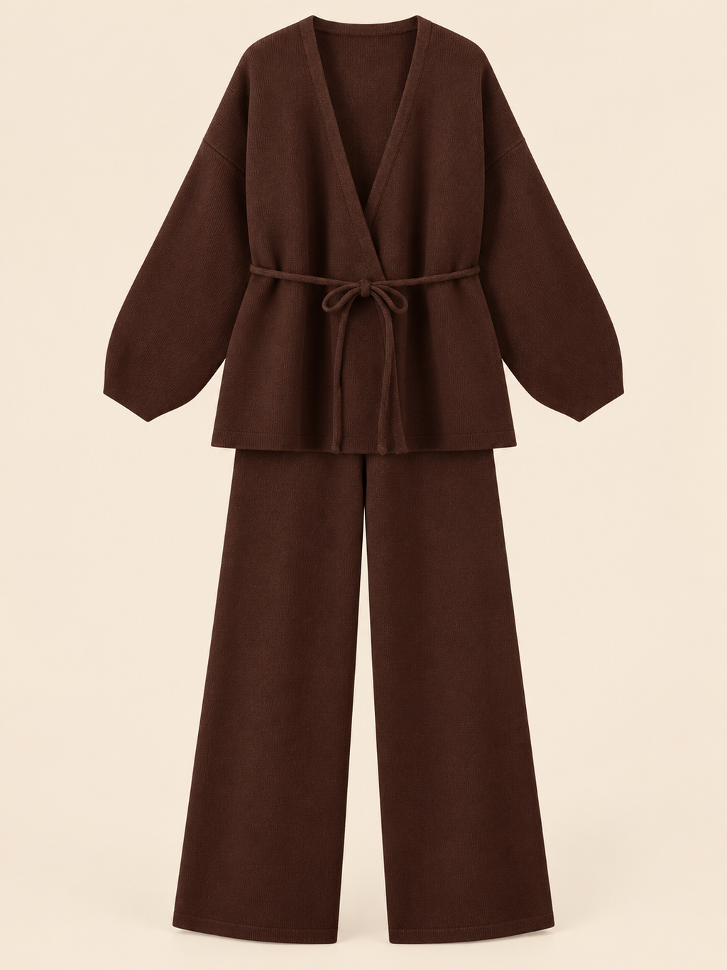 ENSEMBLE CARDIGAN CROISÉ PANTALON