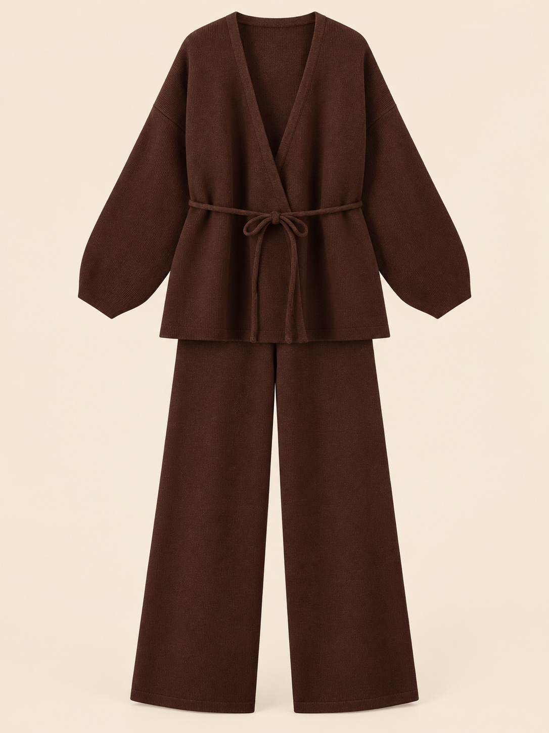 ENSEMBLE CARDIGAN CROISÉ PANTALON