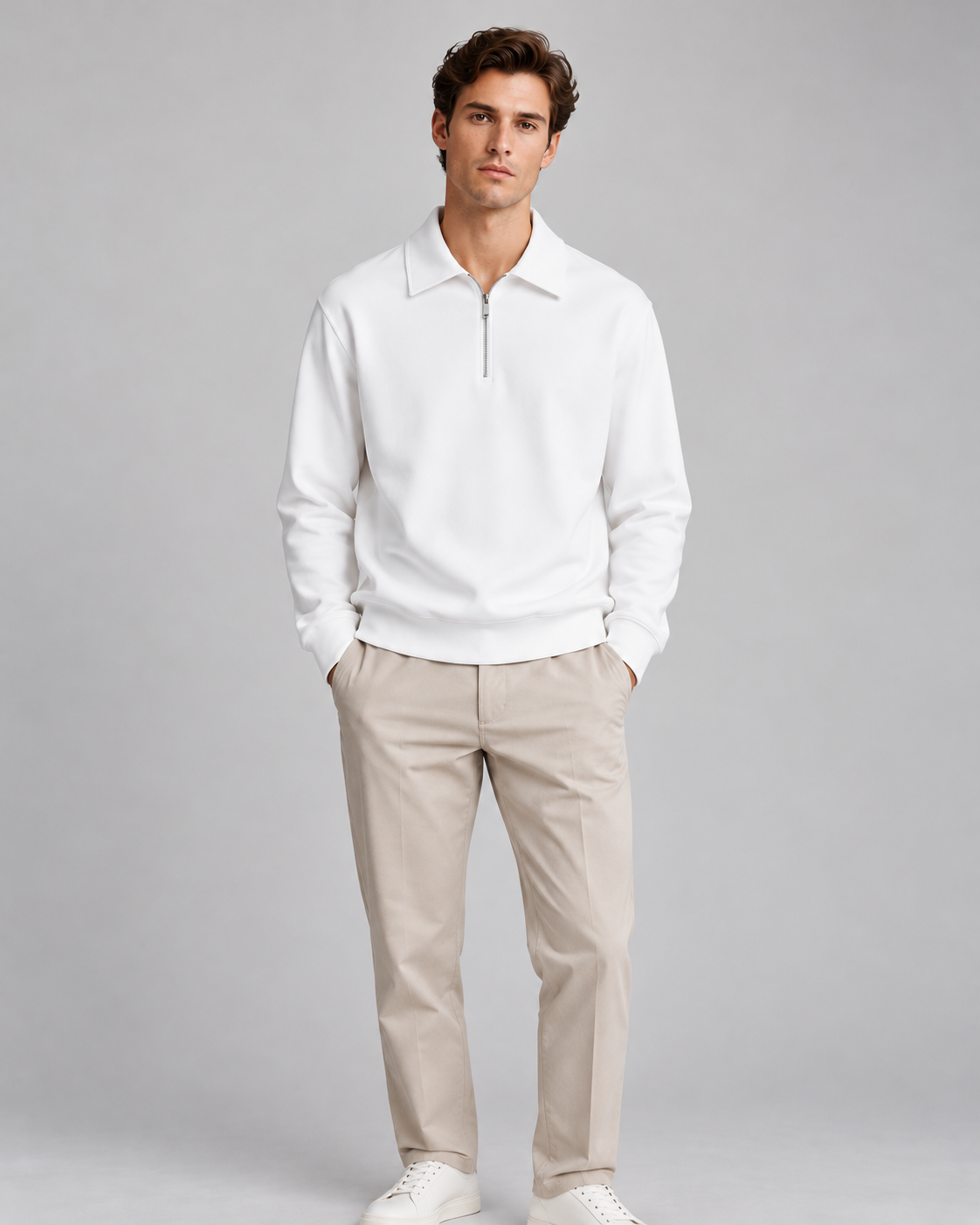 PULL POLO MANCHES LONGUES UNI