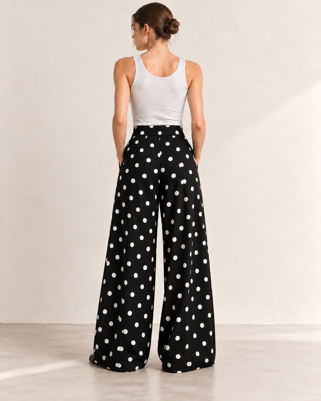 PANTALON LARGE À PINCES