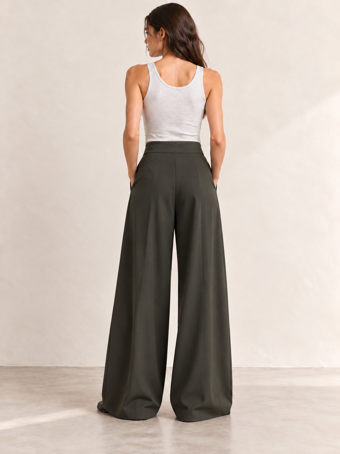 PANTALON LARGE À PINCES