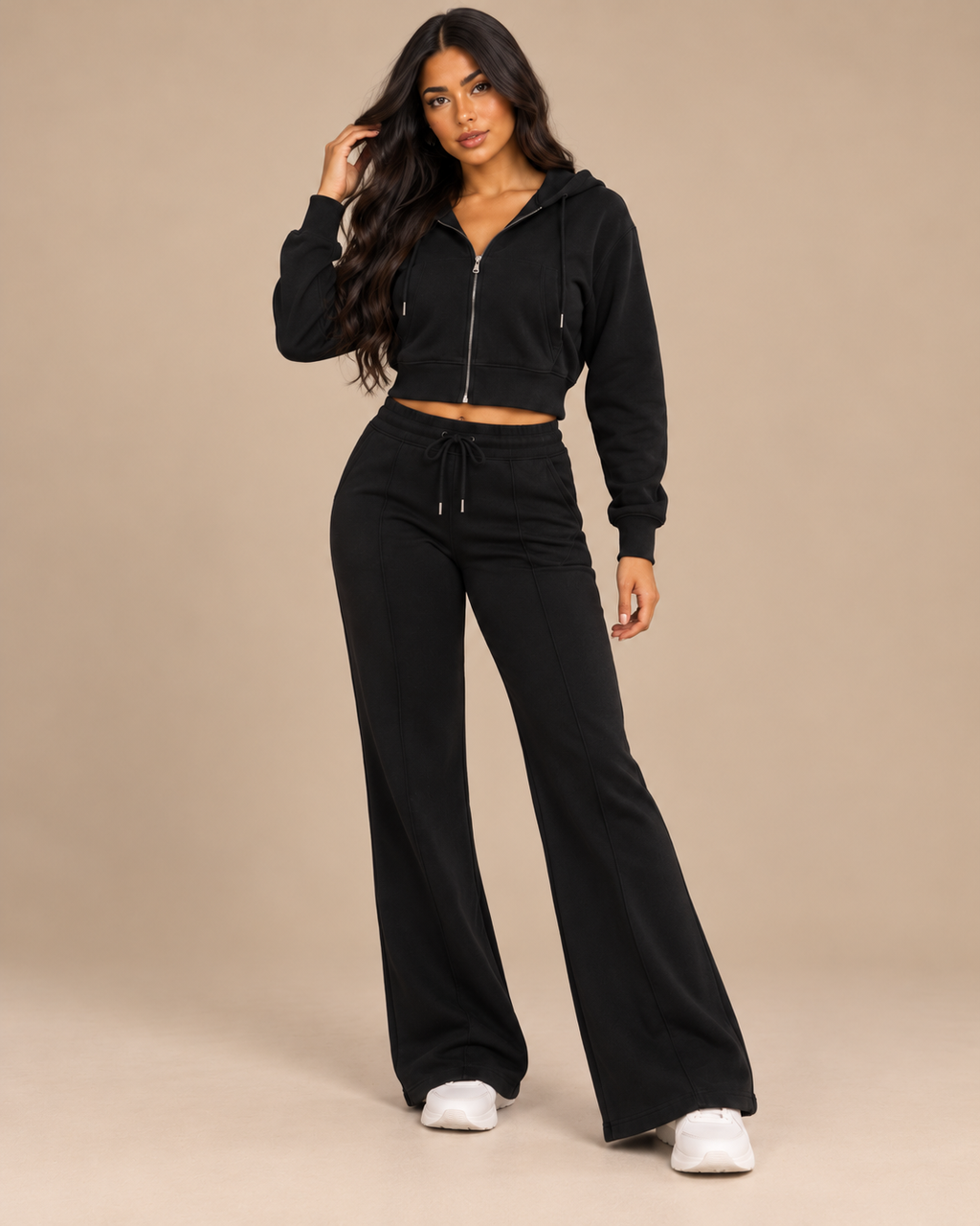 ENSEMBLE SWEAT ZIPPÉ À CAPUCHE JOGGING