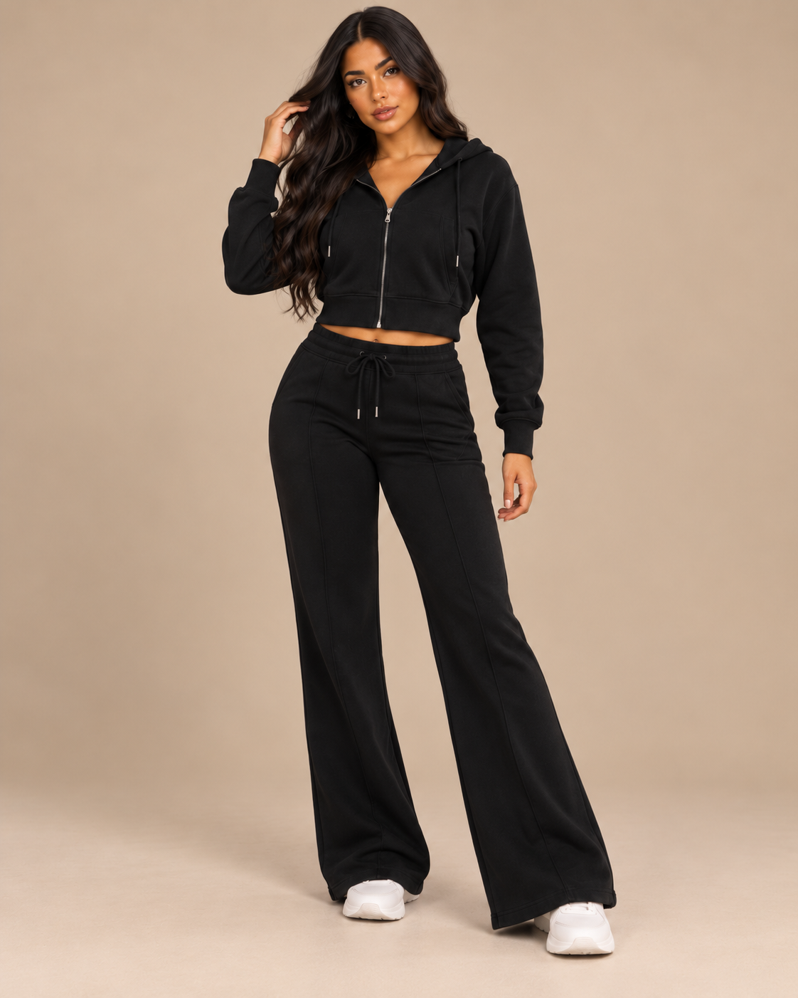 ENSEMBLE SWEAT ZIPPÉ À CAPUCHE JOGGING