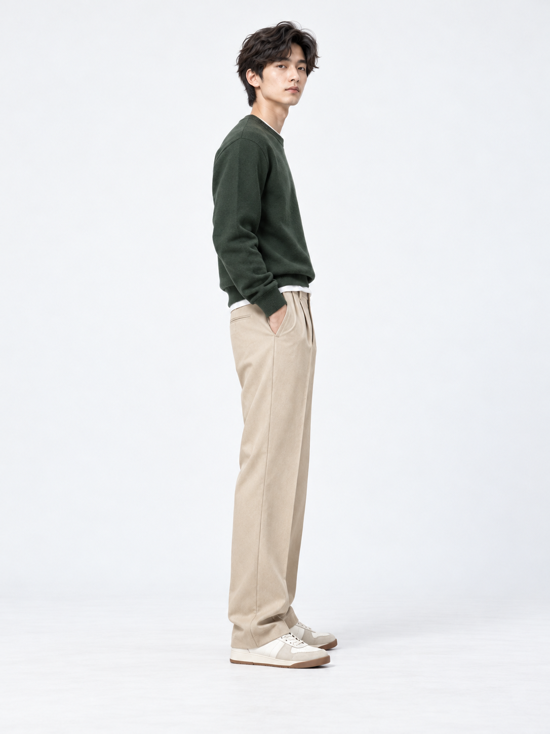 PANTALON AMPLE À PINCES