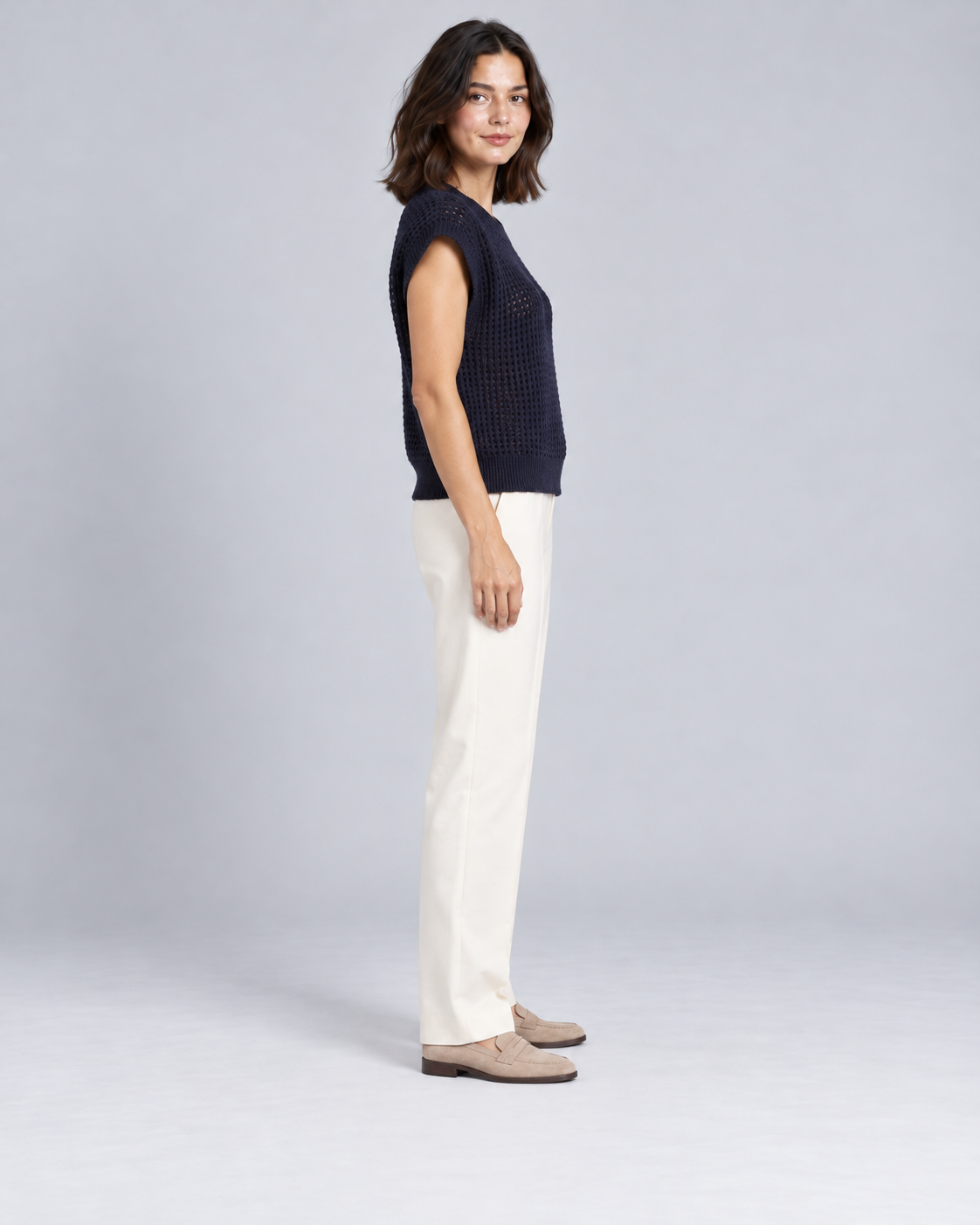 GILET SANS MANCHES EN MAILLE