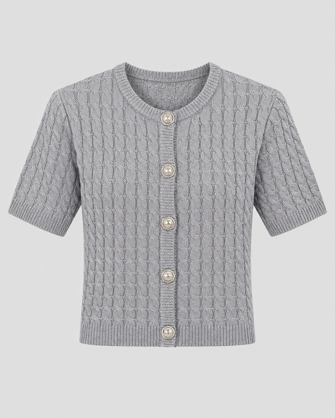 CARDIGAN MANCHE COURTE BOUTONNÉ