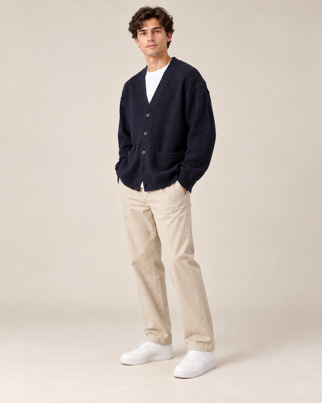 CARDIGAN BOUTONNÉ COL V