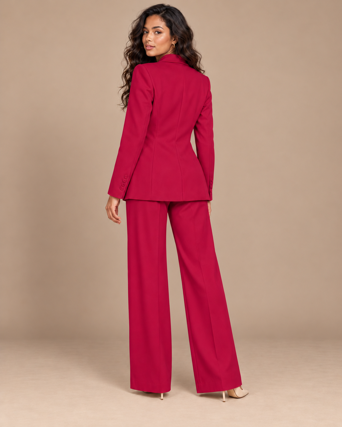 ENSEMBLE BLAZER PANTALON FLUIDE