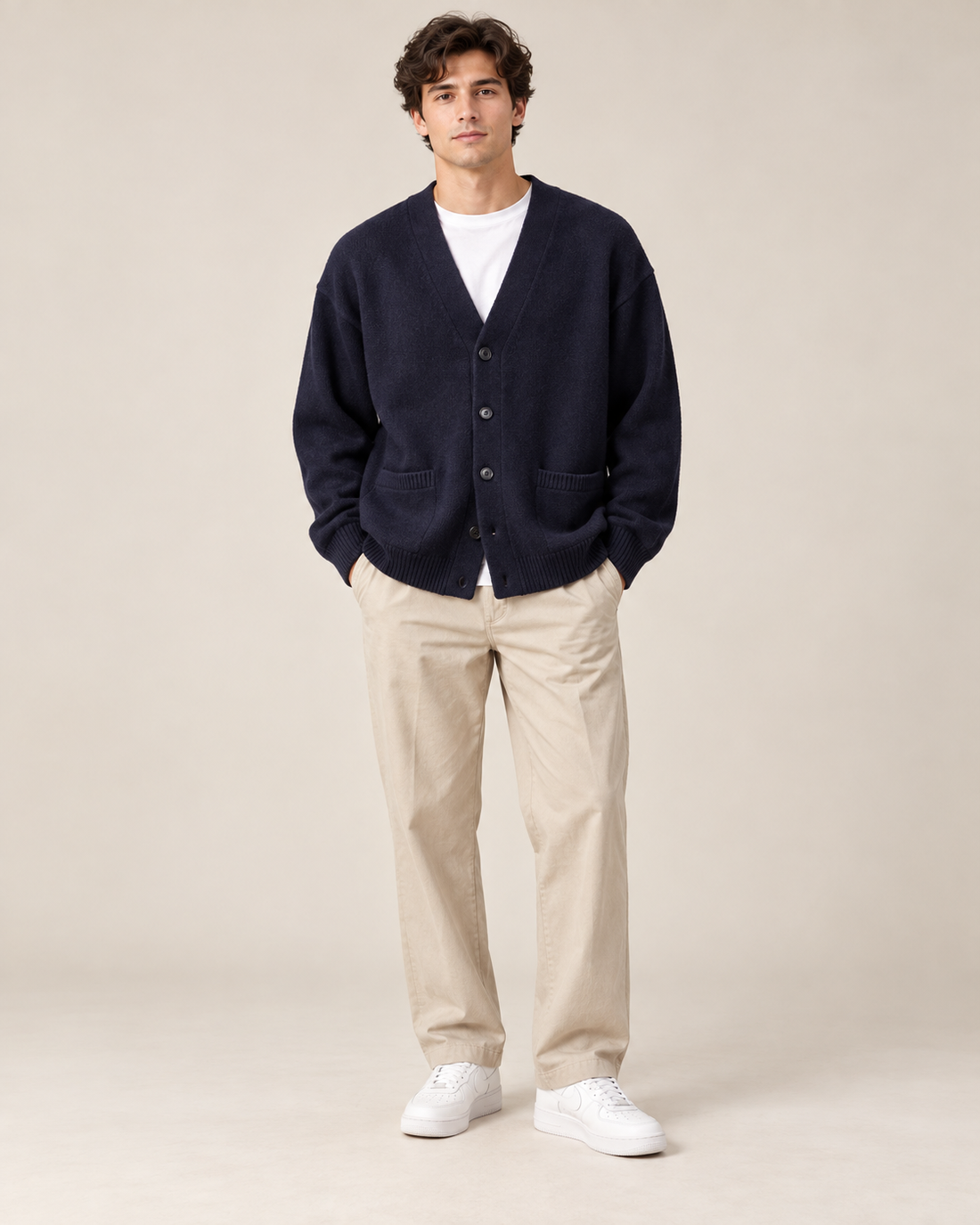 CARDIGAN BOUTONNÉ COL V