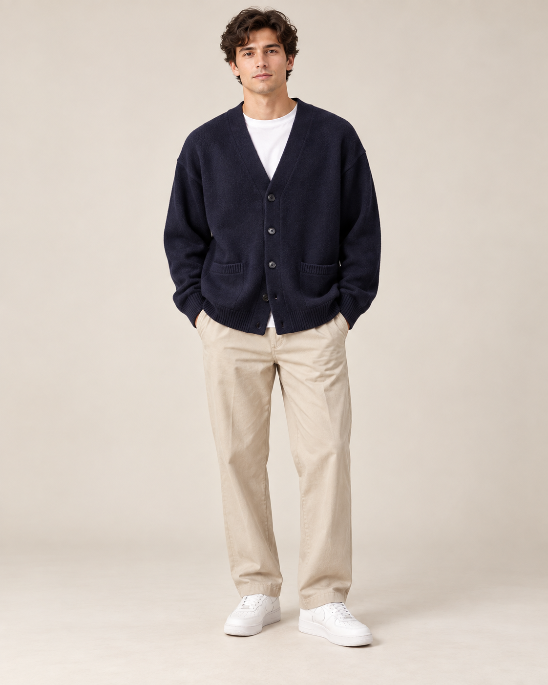 CARDIGAN BOUTONNÉ COL V