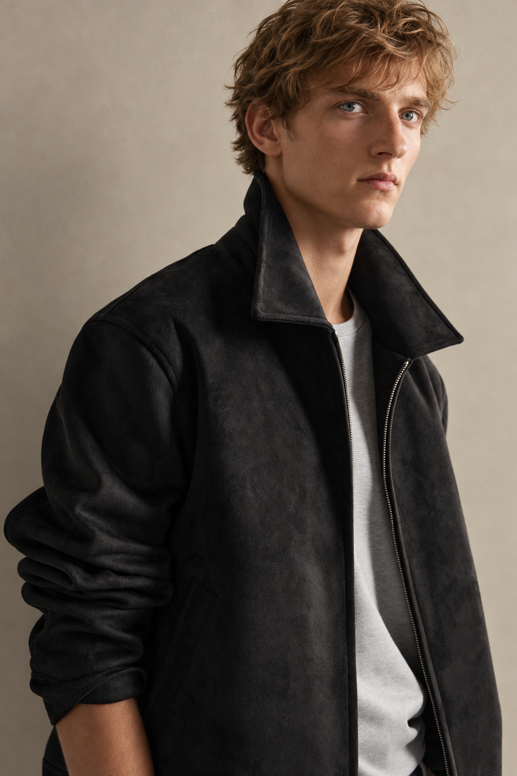 BLOUSON EFFET DAIM