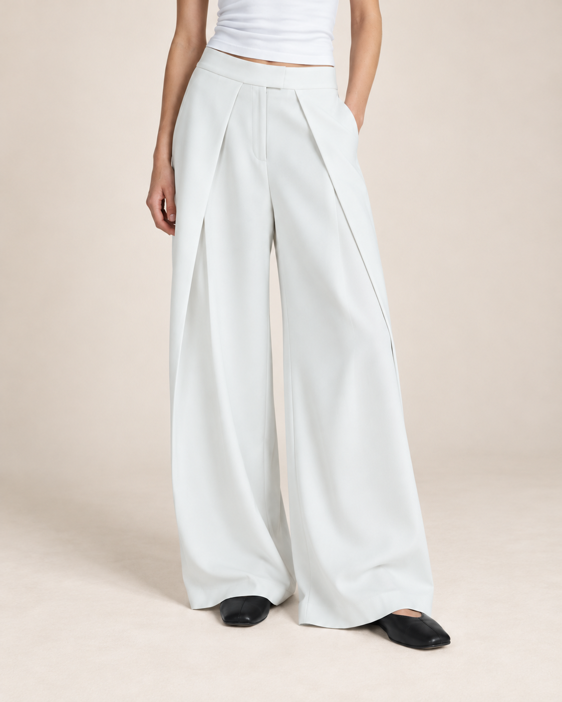 PANTALON LARGE À PINCES