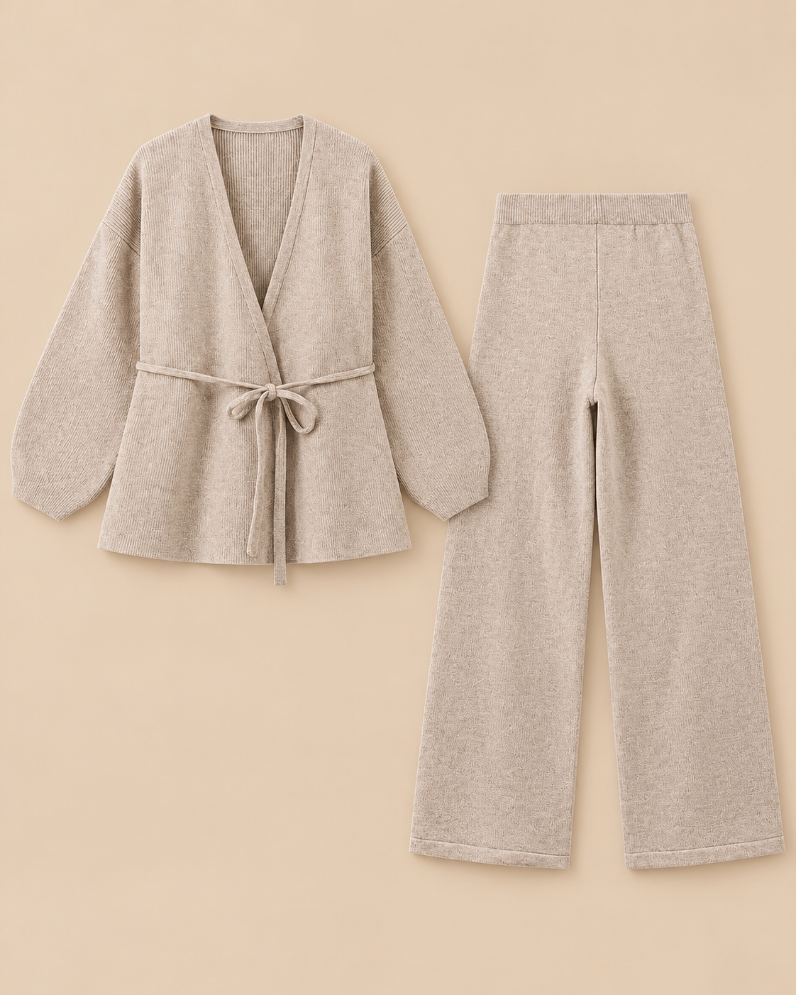 ENSEMBLE CARDIGAN CROISÉ PANTALON