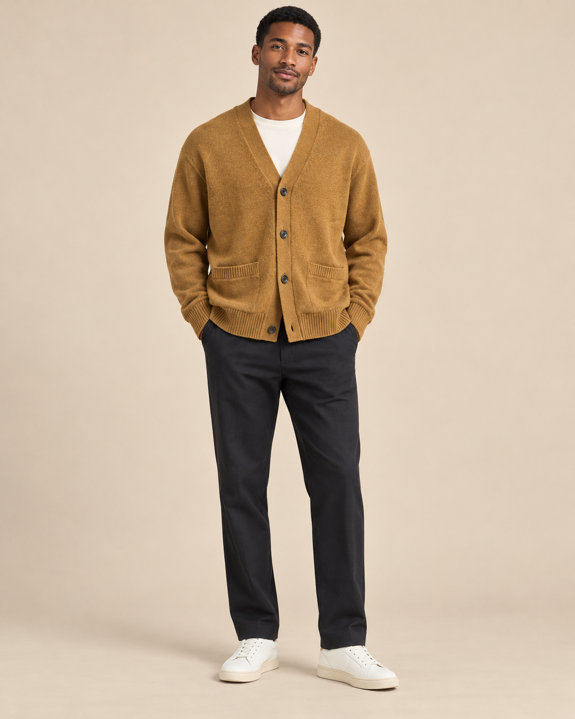 CARDIGAN BOUTONNÉ COL V