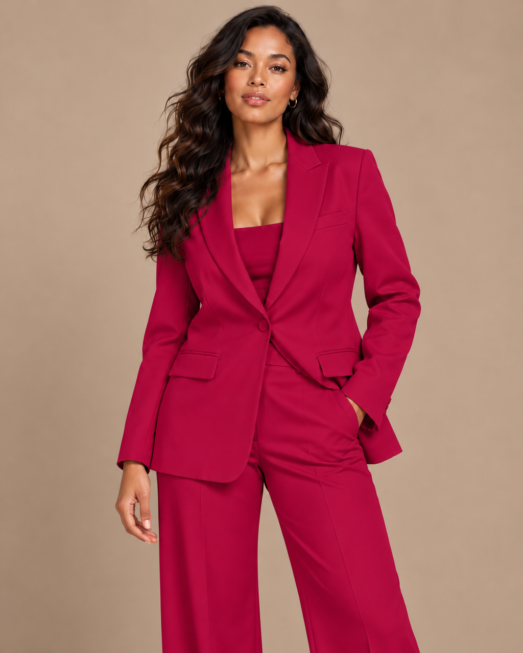 ENSEMBLE BLAZER PANTALON FLUIDE