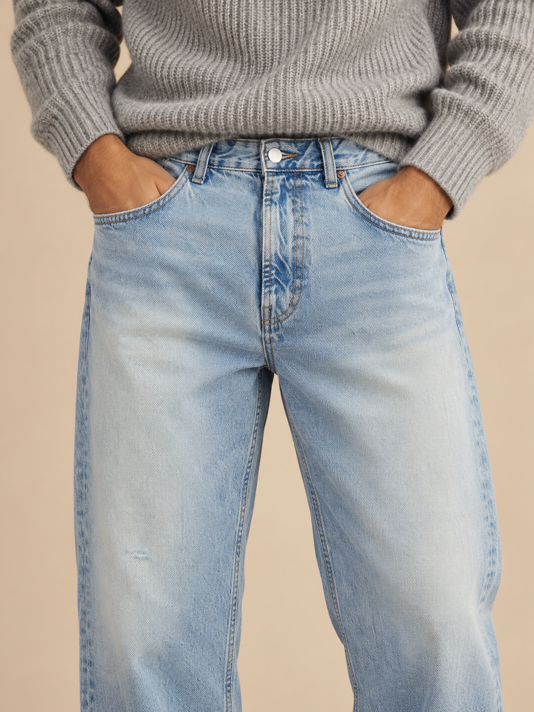 JEAN HOMME BAGGY DÉLAVÉ