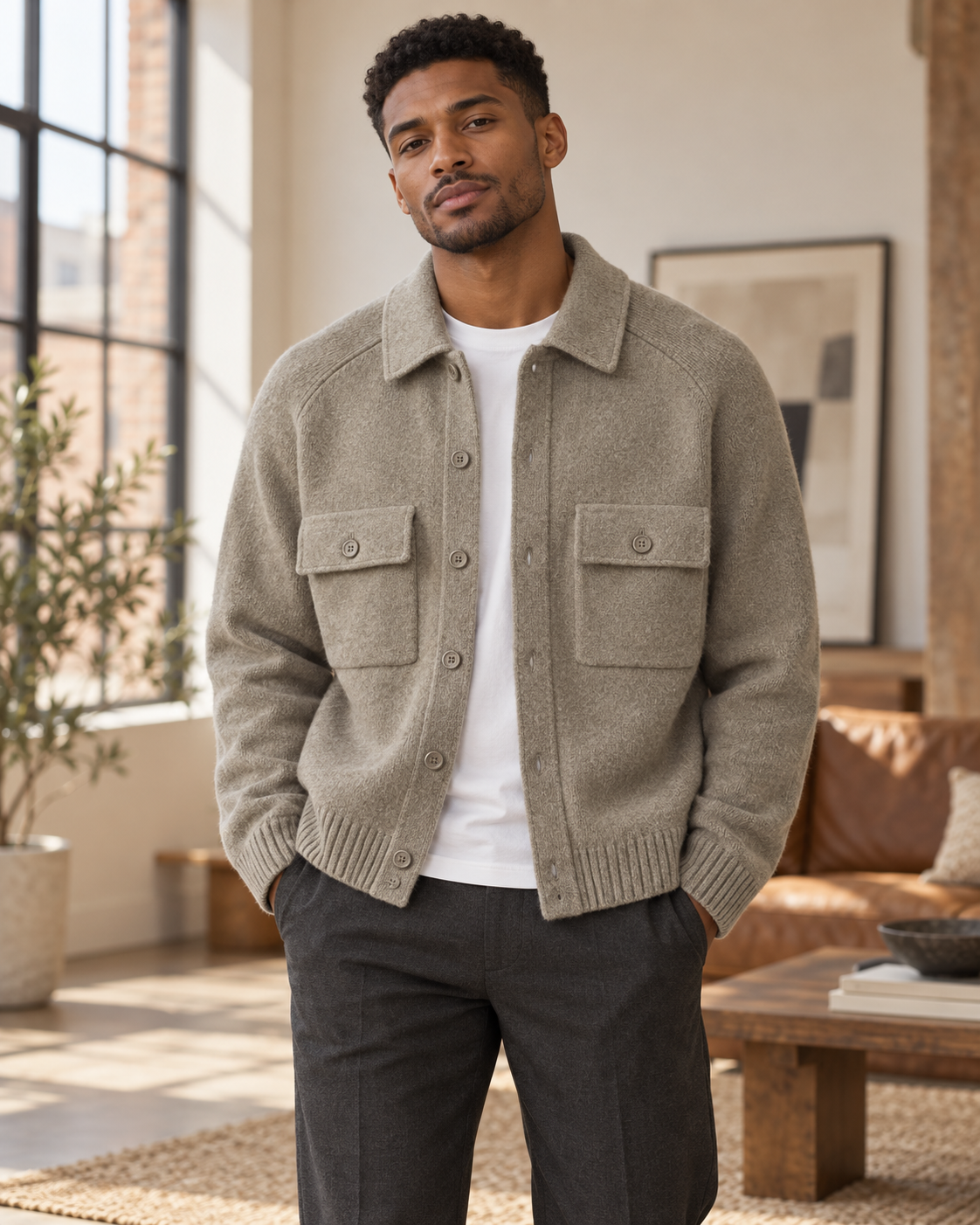 SURCHEMISE / GILET ÉPAIS À POCHES