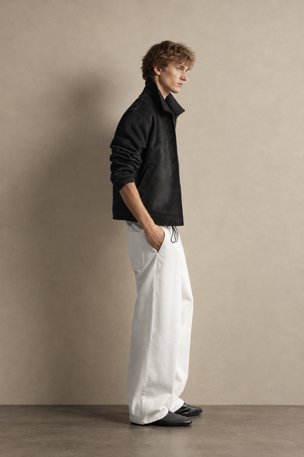 BLOUSON EFFET DAIM