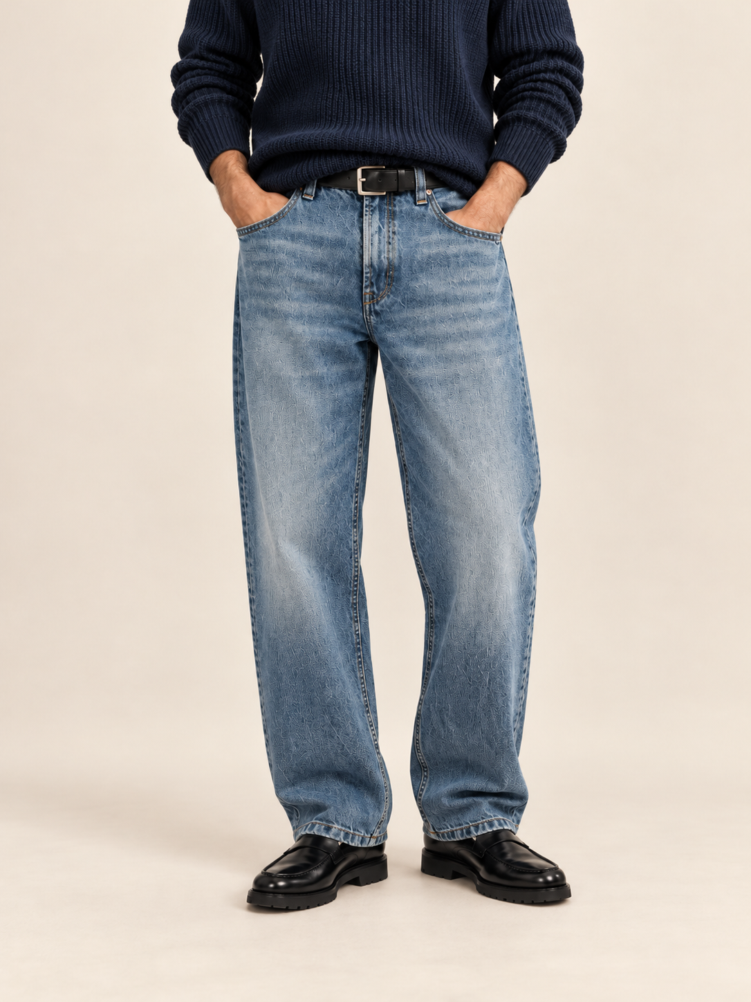 JEAN HOMME BAGGY DÉLAVÉ
