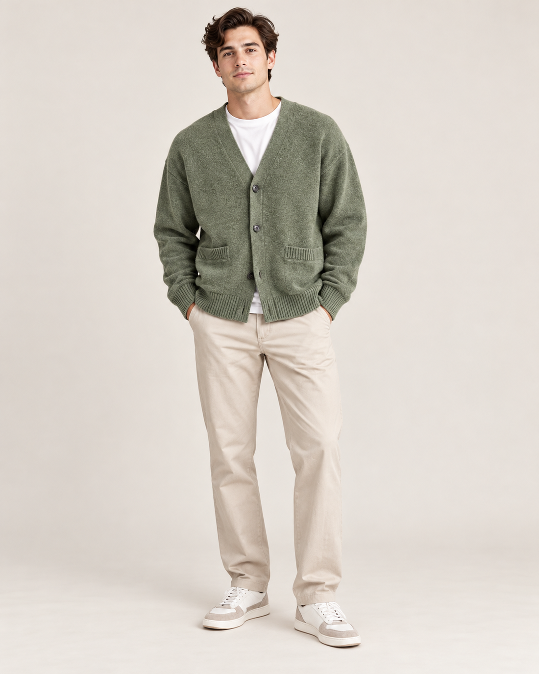 CARDIGAN BOUTONNÉ COL V