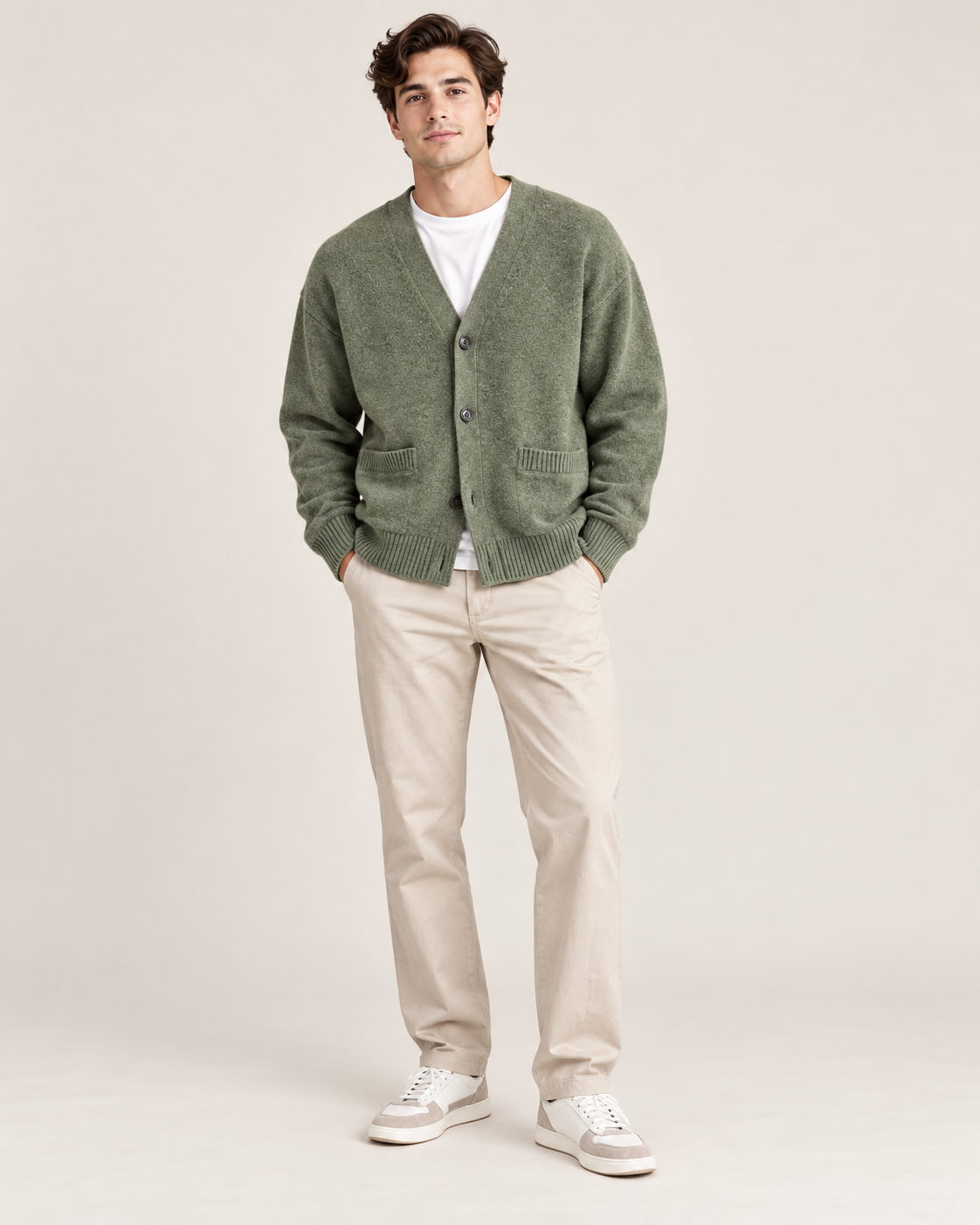 CARDIGAN BOUTONNÉ COL V