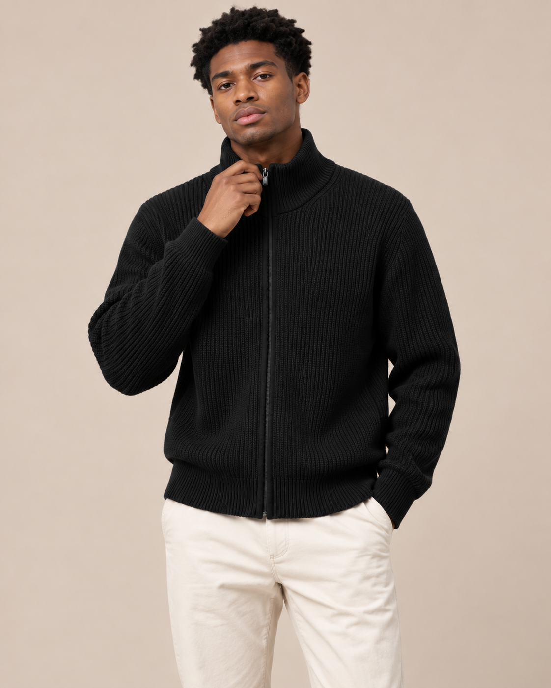 GILET ZIPPÉ EN MAILLE