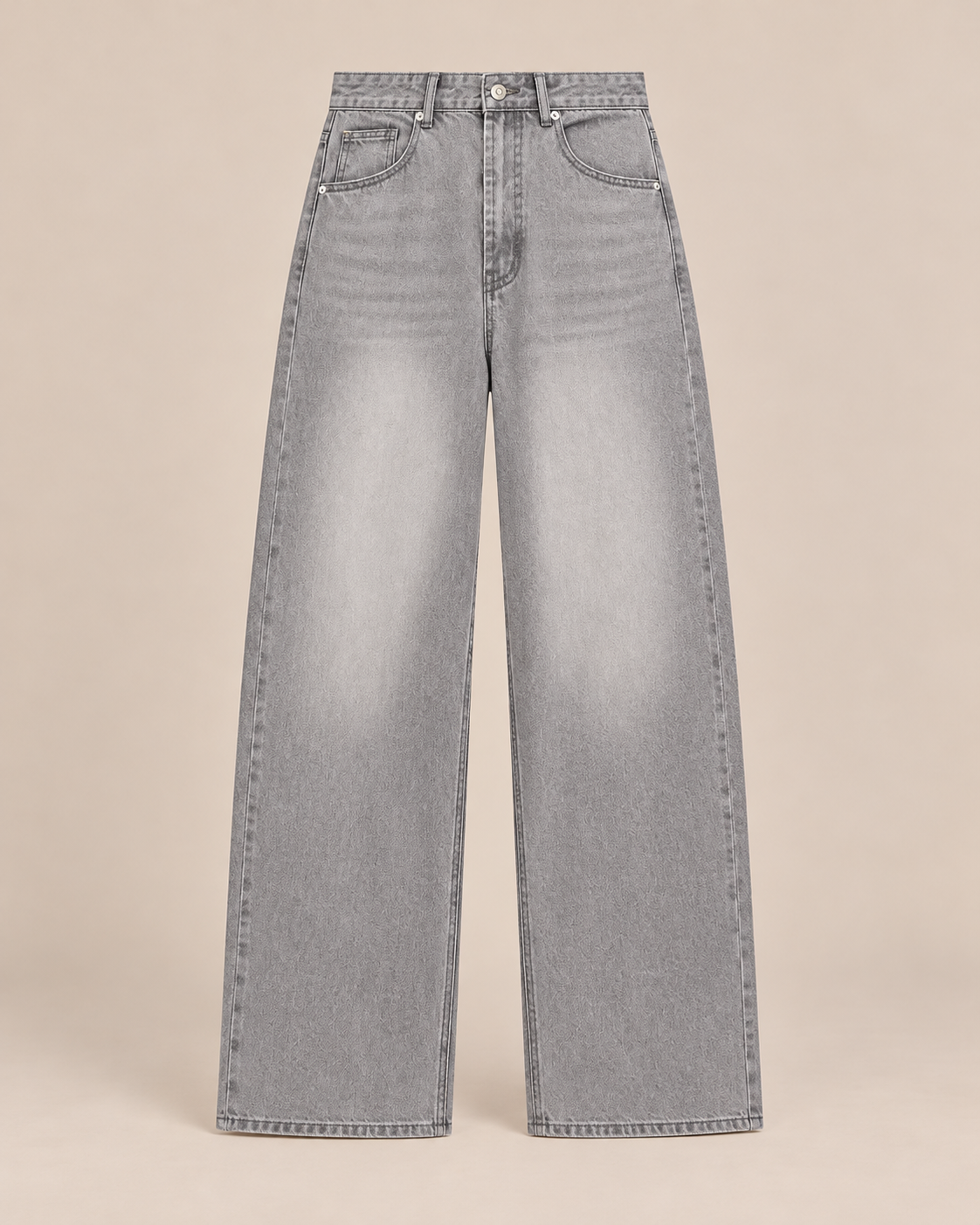 JEAN LARGE TAILLE HAUTE DÉLAVÉ