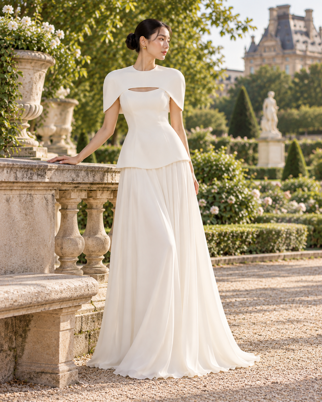 ENSEMBLE TOP BUSTIER JUPE LONGUE