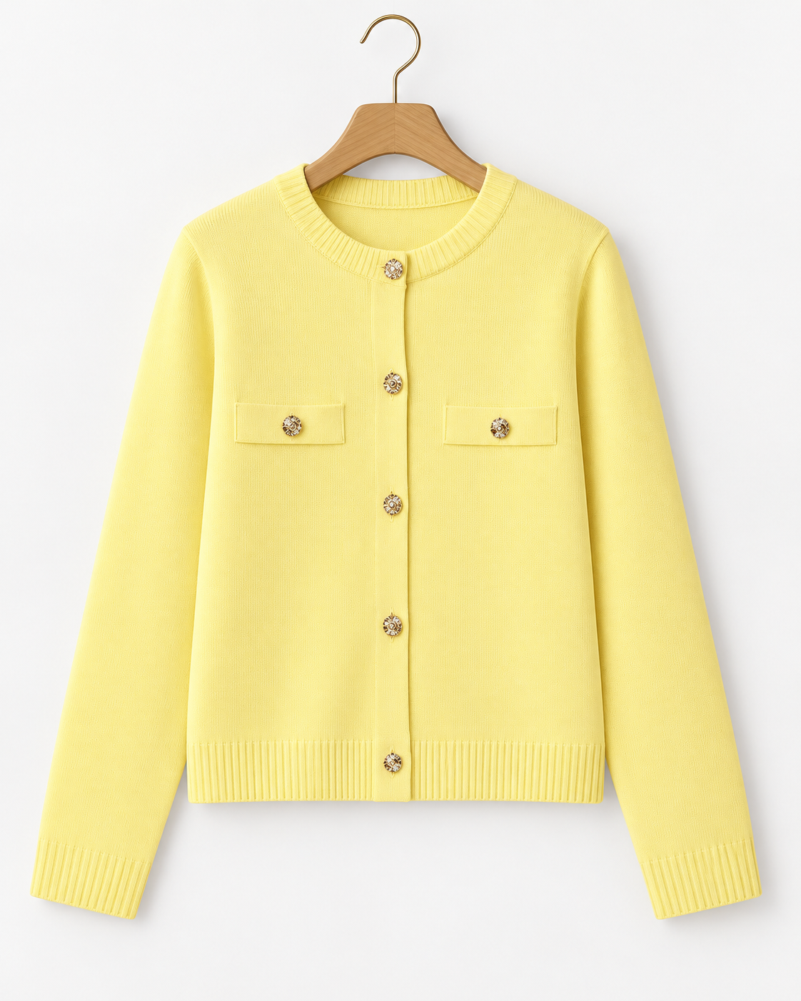 CARDIGAN UNI BOUTONNÉ