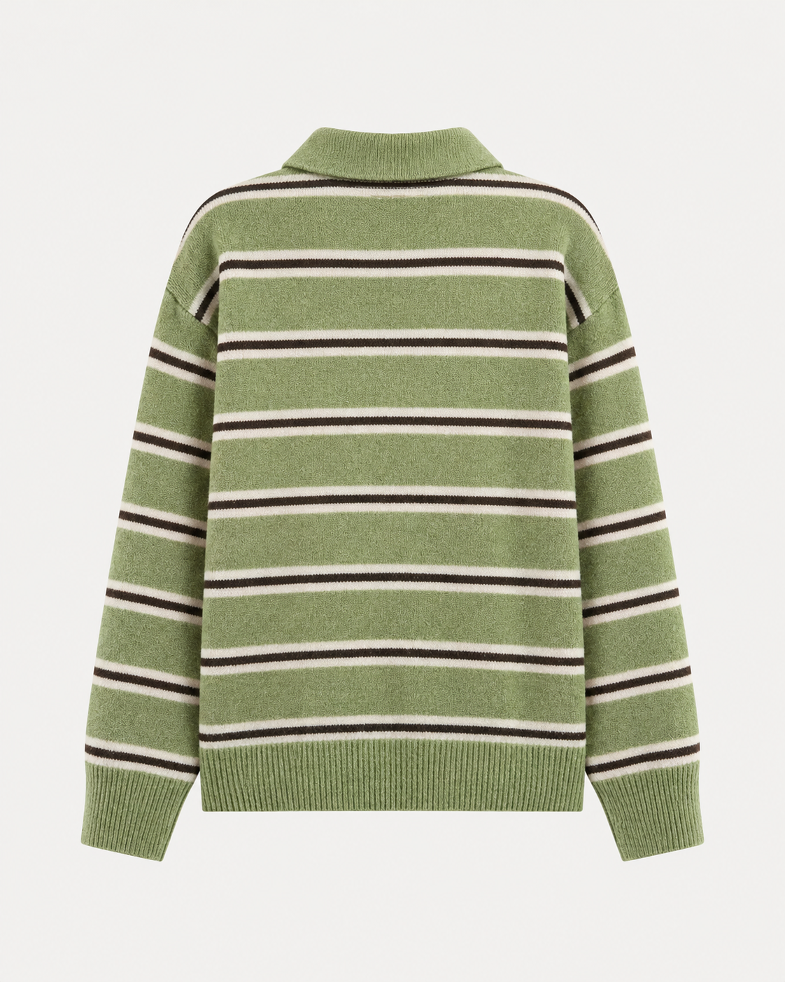 PULL POLO RAYÉ VERT