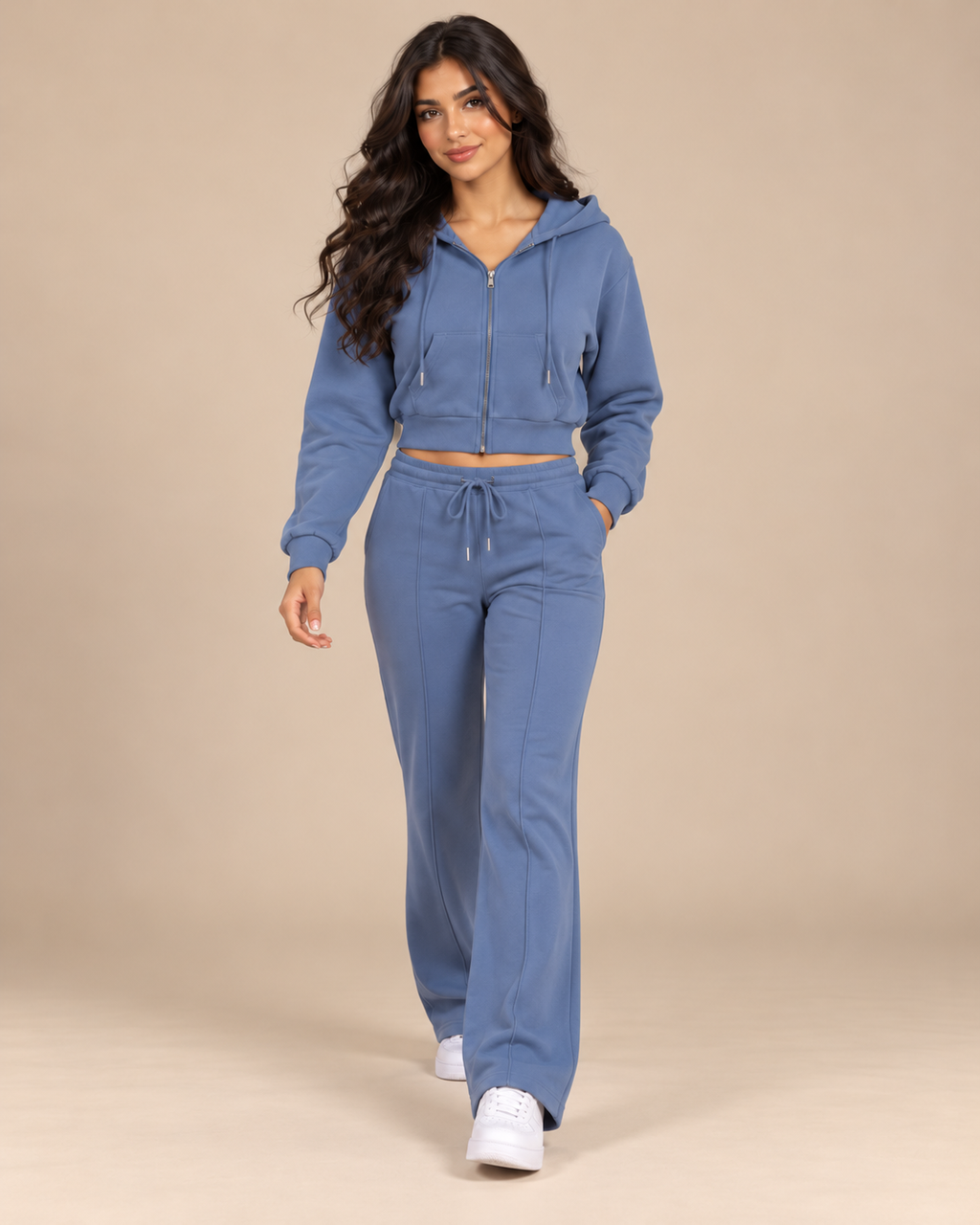 ENSEMBLE SWEAT ZIPPÉ À CAPUCHE JOGGING