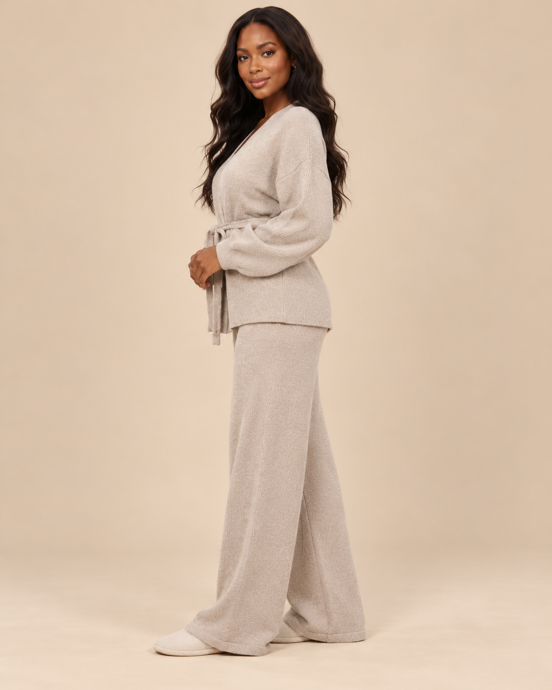 ENSEMBLE CARDIGAN CROISÉ PANTALON