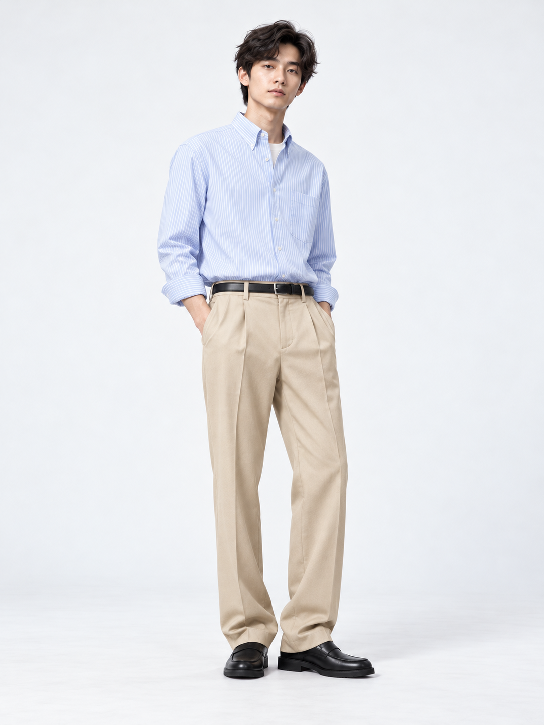 PANTALON AMPLE À PINCES