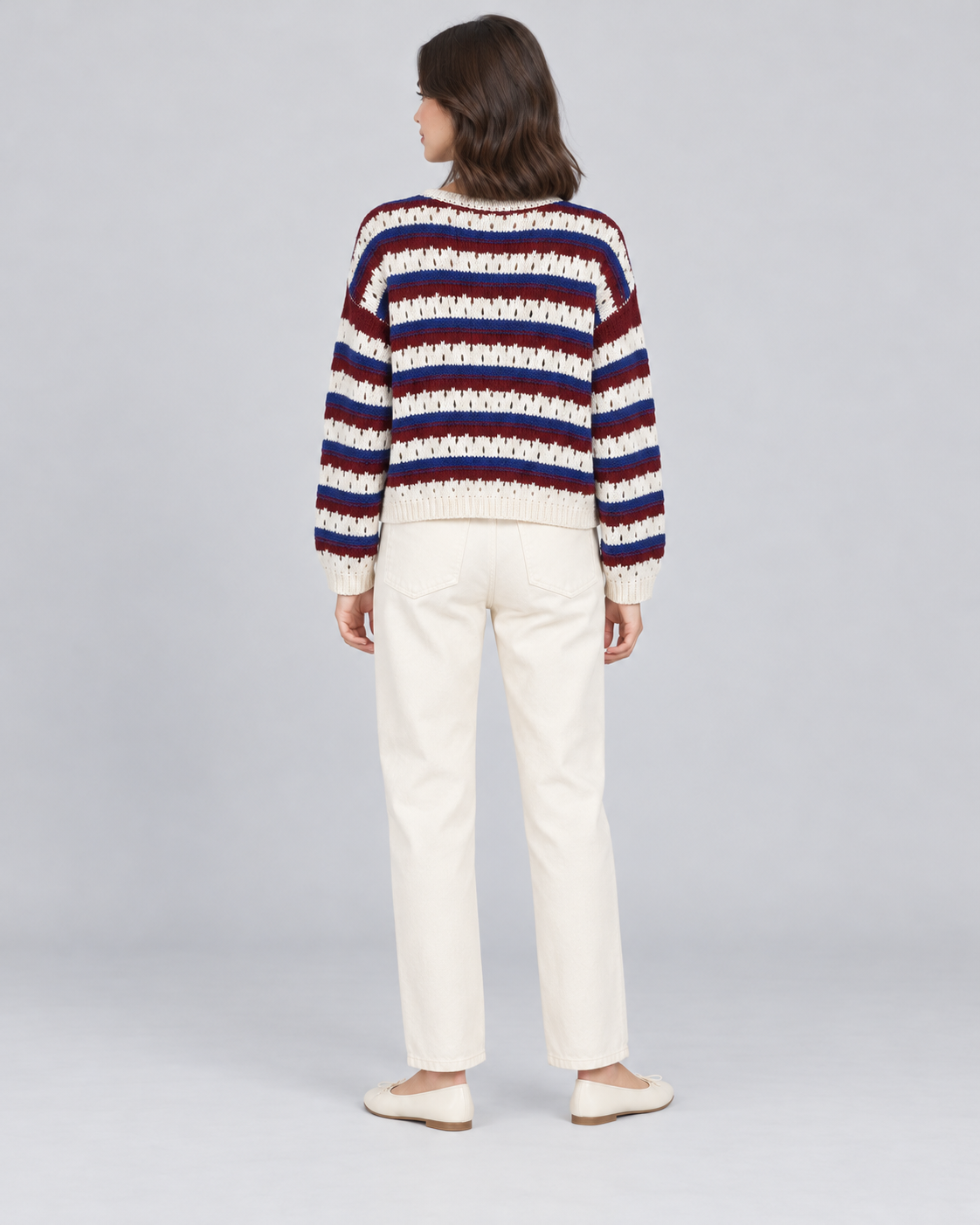 CARDIGAN ÉPAIS RAYÉ BOUTONNÉ