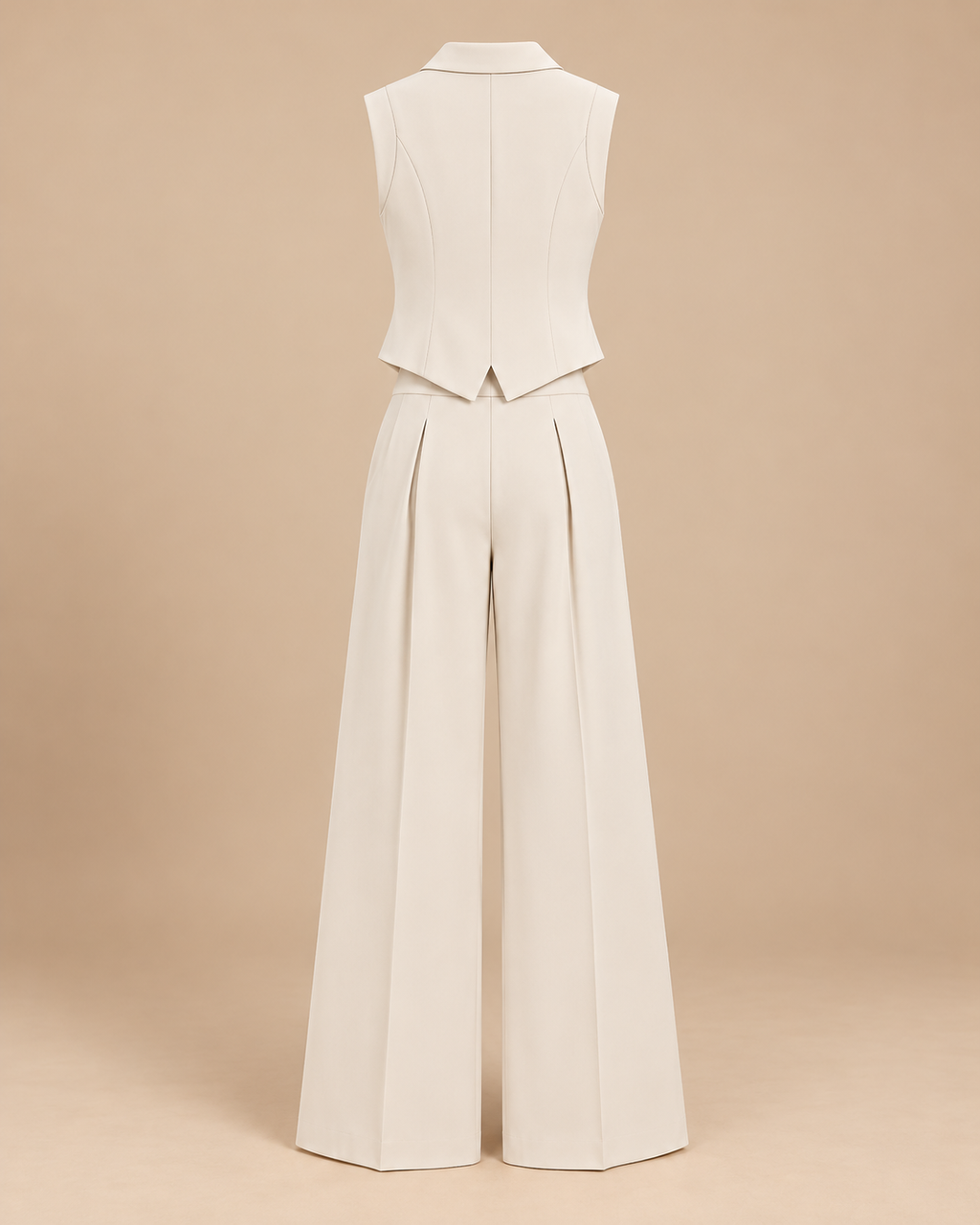ENSEMBLE GILET TAILLEUR PANTALON PLISSÉ