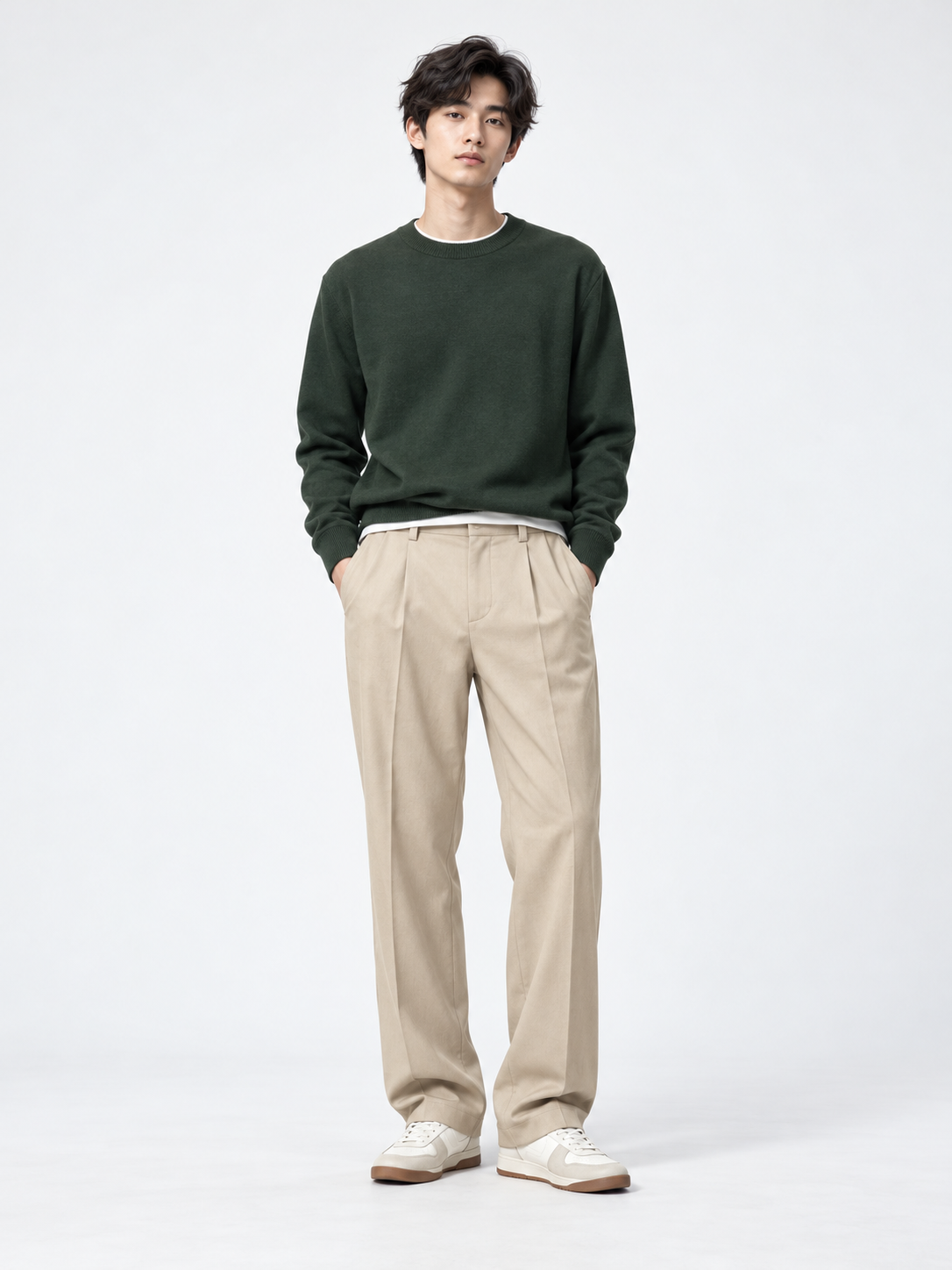 PANTALON AMPLE À PINCES