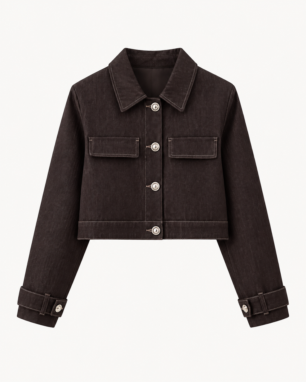 ENSEMBLE VESTE COURTE BOUTONNÉE PANTALON