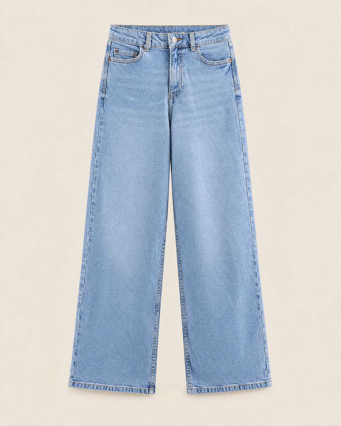 JEAN LARGE BLEU BEIGE MARINE
