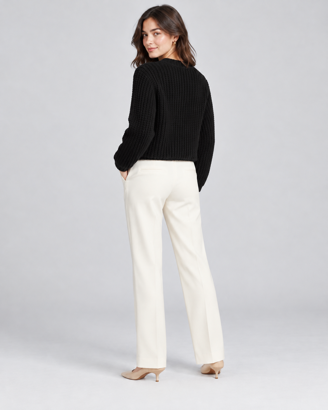 CARDIGAN ÉPAIS UNI BOUTONNÉ