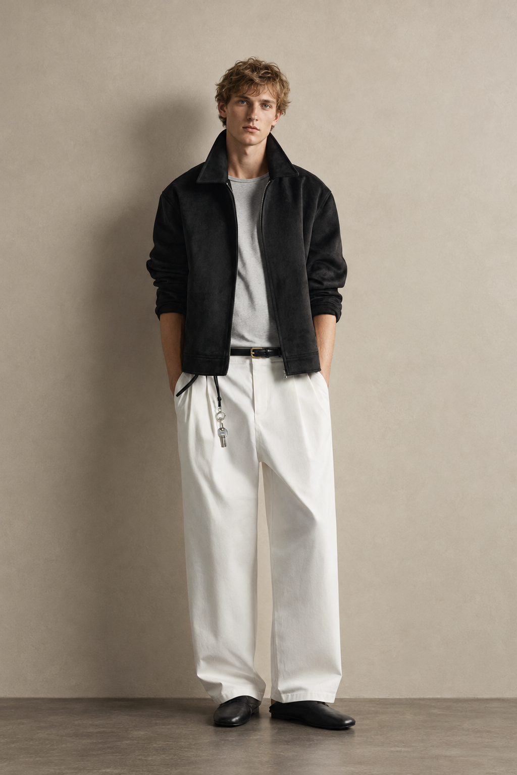 BLOUSON EFFET DAIM