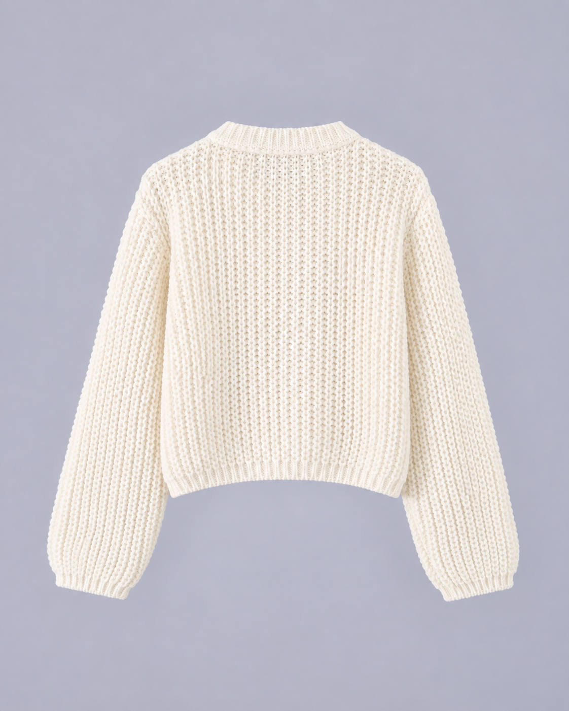 CARDIGAN ÉPAIS UNI BOUTONNÉ