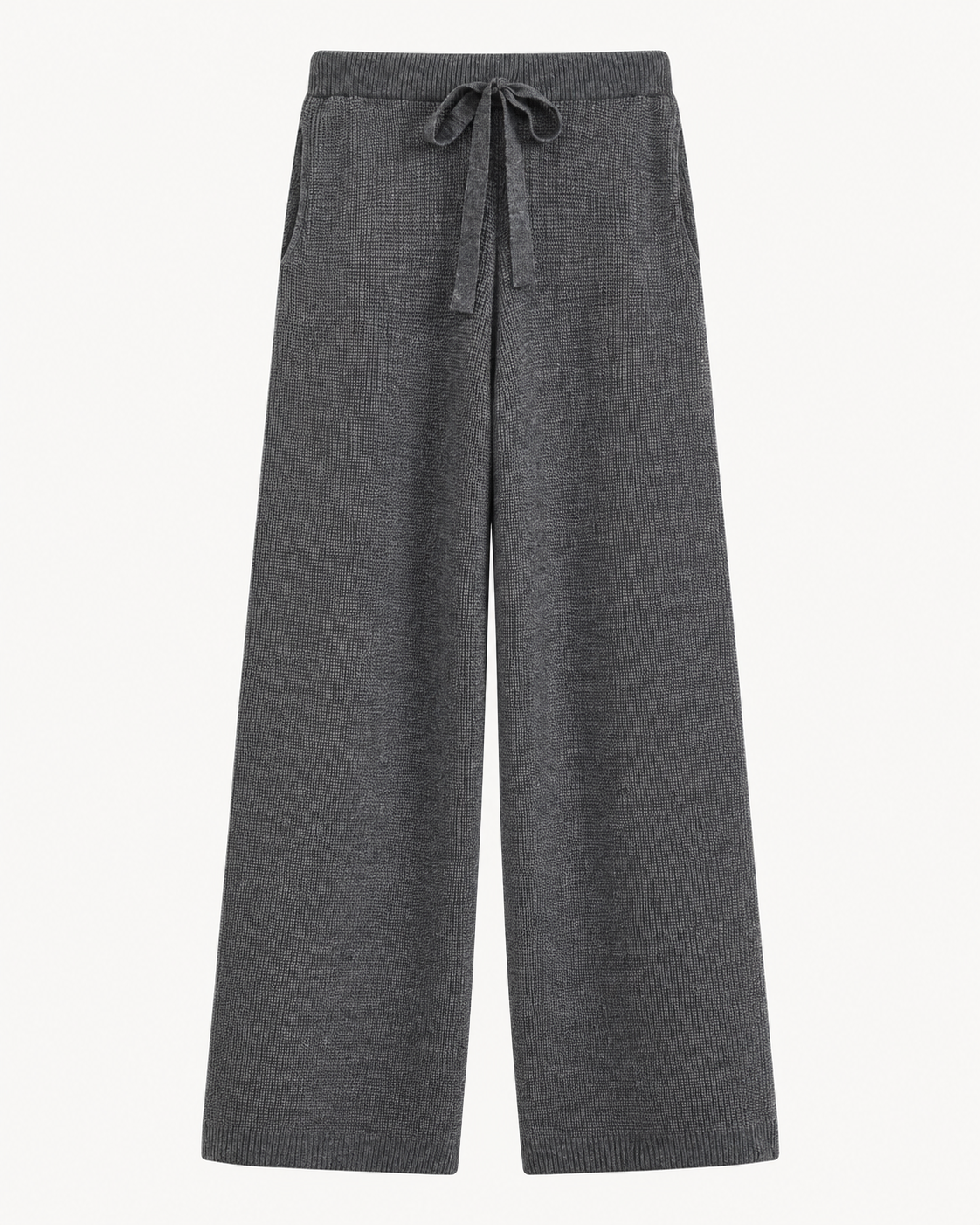 ENSEMBLE VESTE ZIPPÉE PANTALON CORDON EN MAILLE