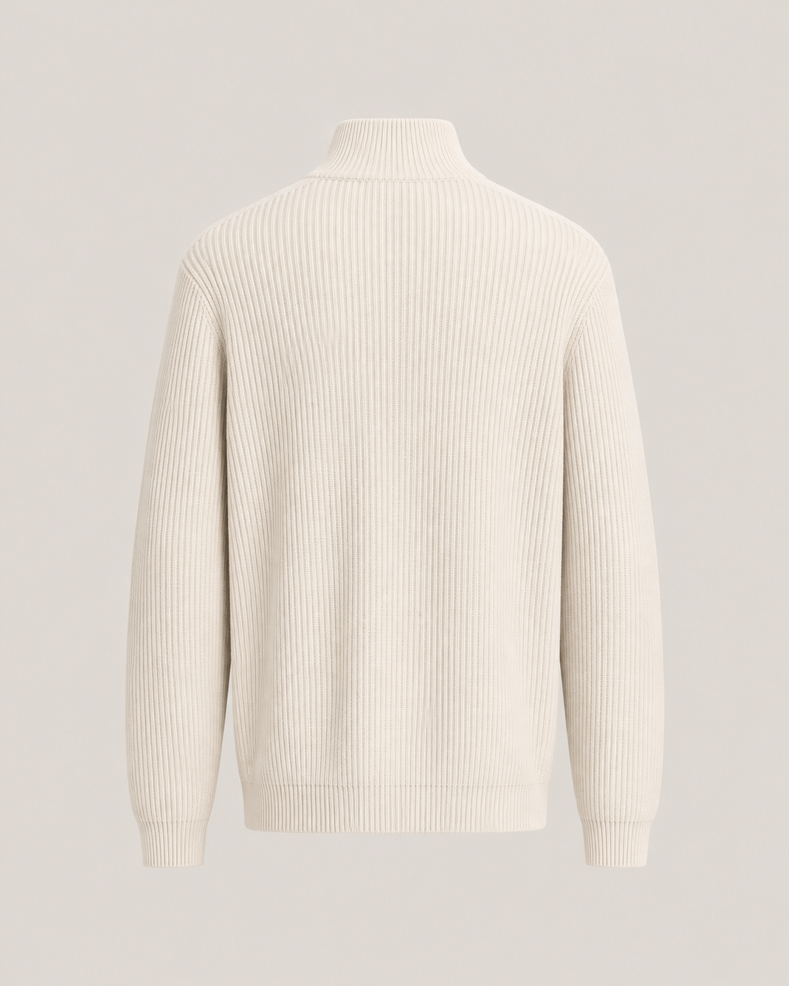 PULL COL MONTANT EN MAILLE DEMI-ZIP