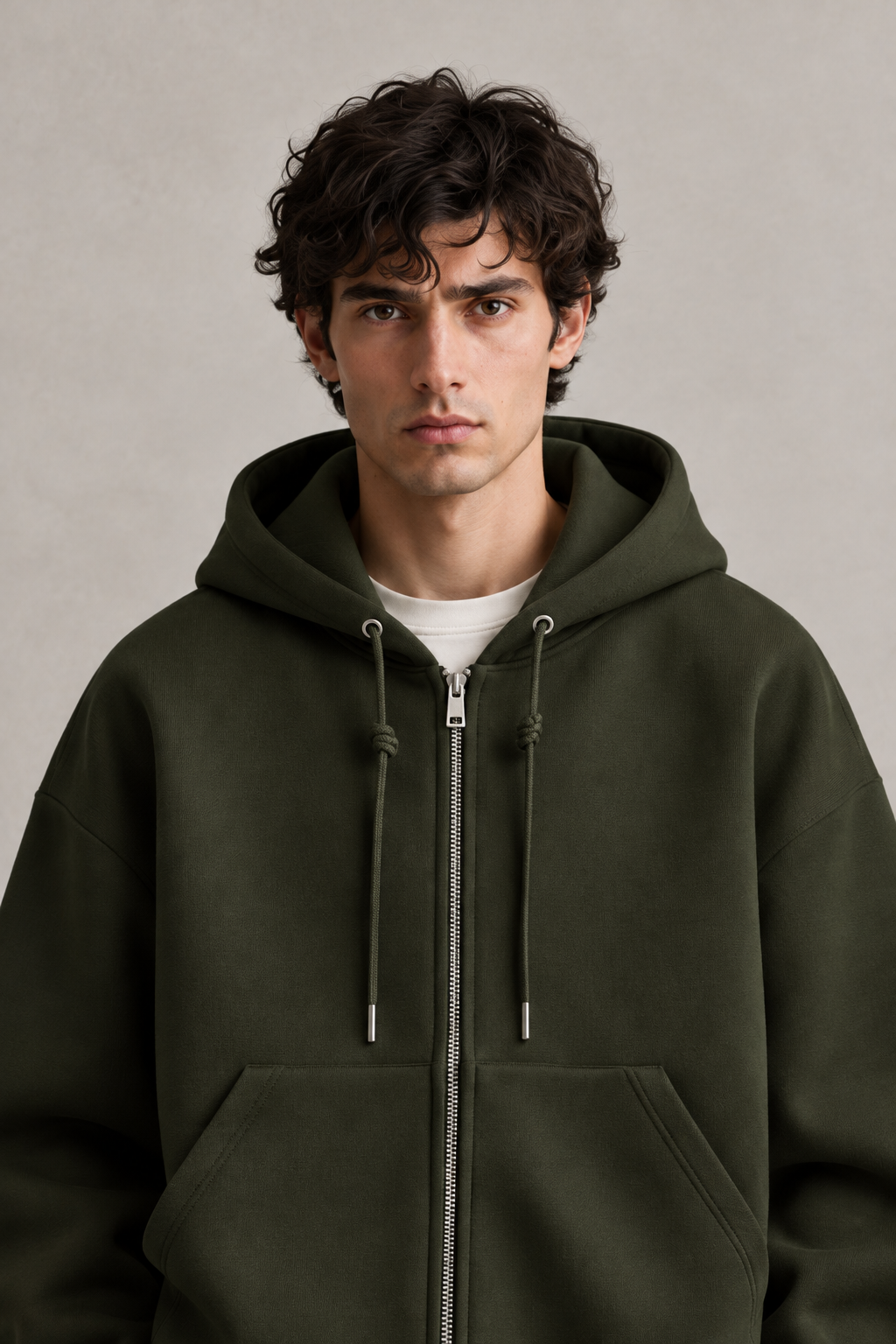 GILET ZIPPÉ À CAPUCHE